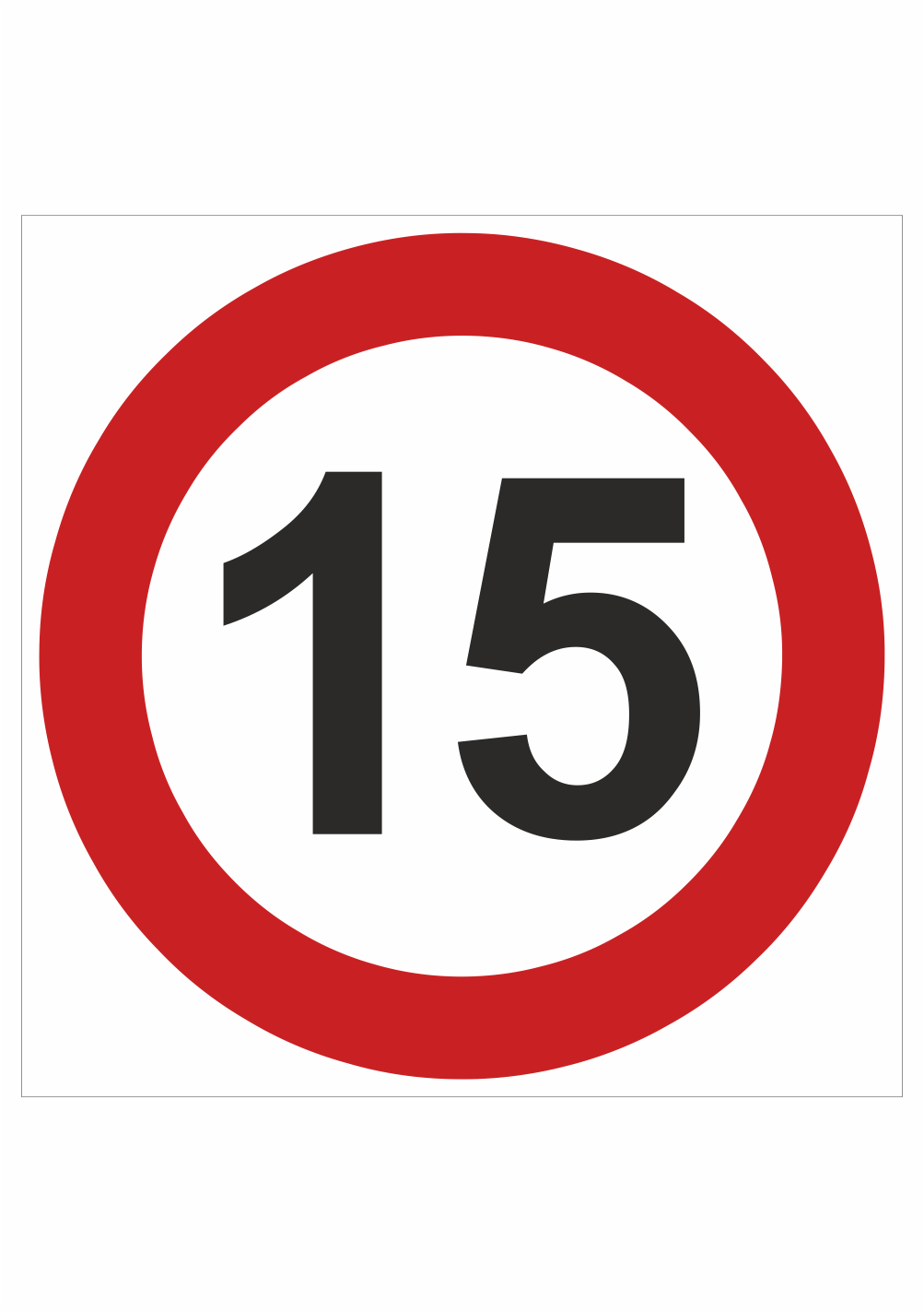 dz005p15 Dopravní značky plastové: Maximální povolena rychlost 15 km/h