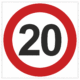 Dopravní značky plastové: Maximální povolená rychlost 20 km/h