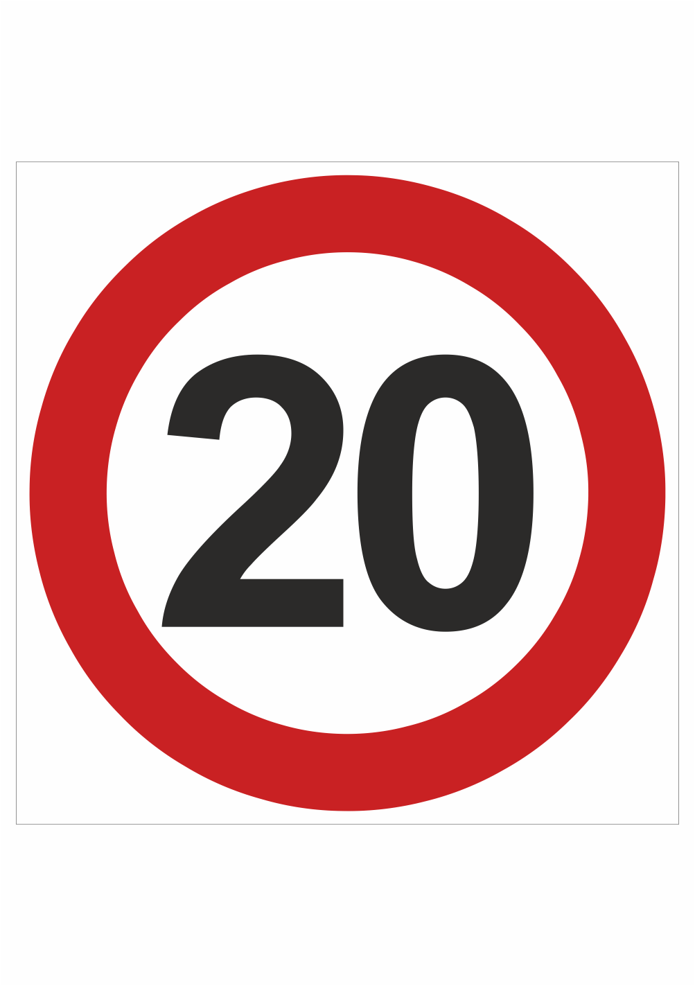 dz005p20 Dopravní značky plastové: Maximální povolená rychlost 20 km/h