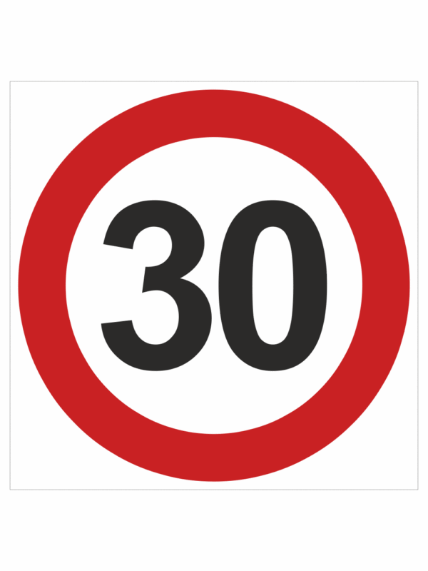 Dopravní značky plastové: Maximální povolená rychlost 30 km/h
