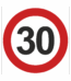 Dopravní značky plastové: Maximální povolená rychlost 30 km/h