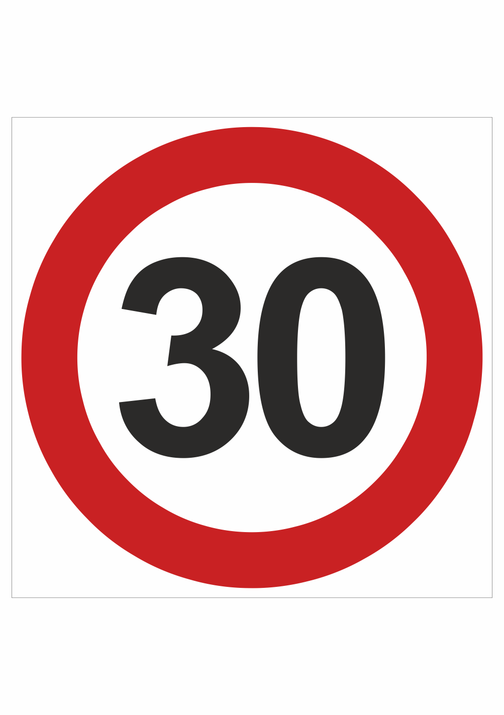 dz005p30 Dopravní značky plastové: Maximální povolená rychlost 30 km/h