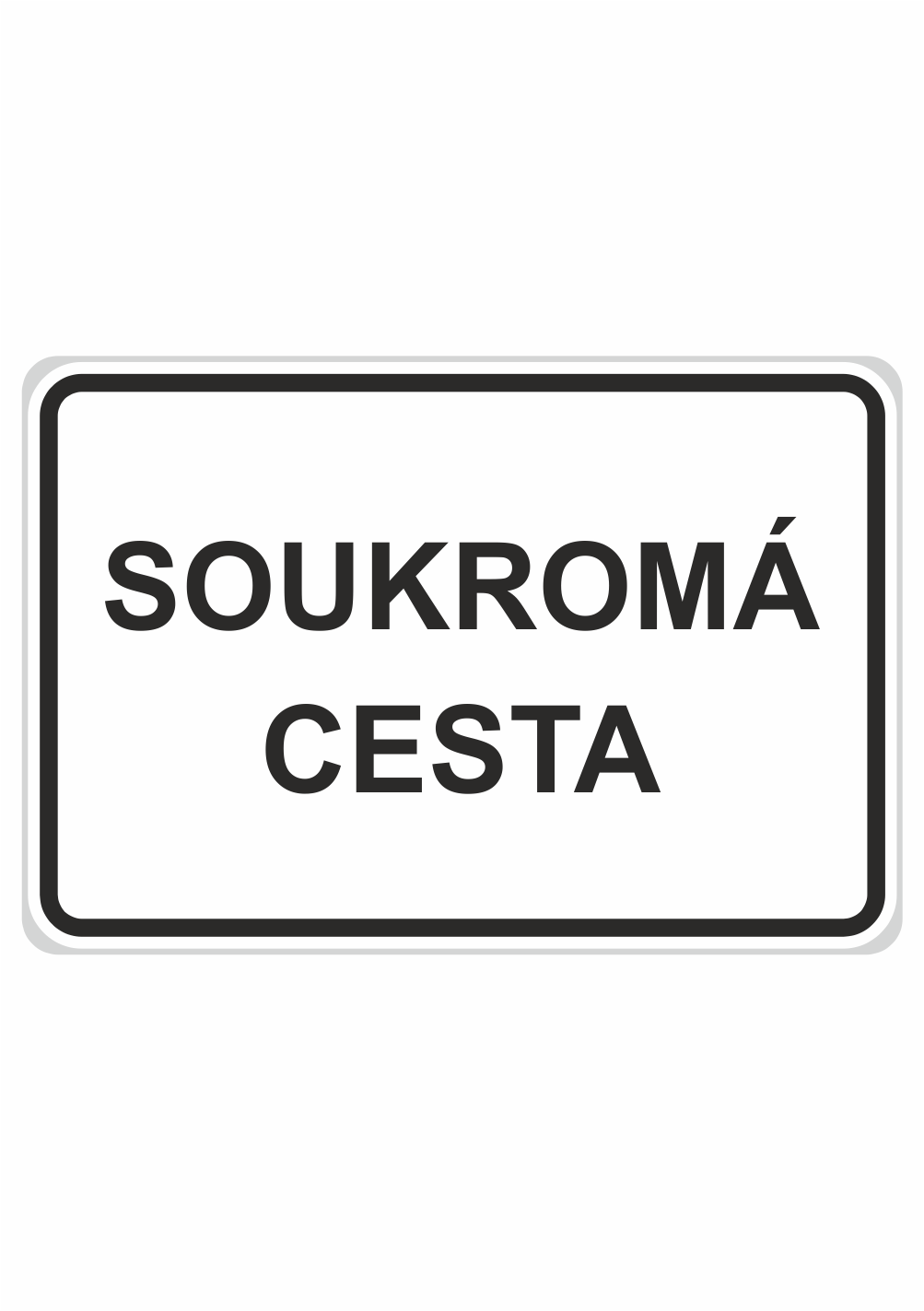 dz041p Dopravní značky plechové - Informativní: Soukromá cesta