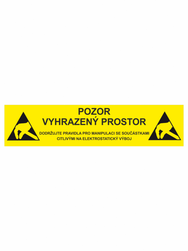 Značení ESD - Elektrostatika: ESD - Pozor vyhrazený prostor (podlaha)
