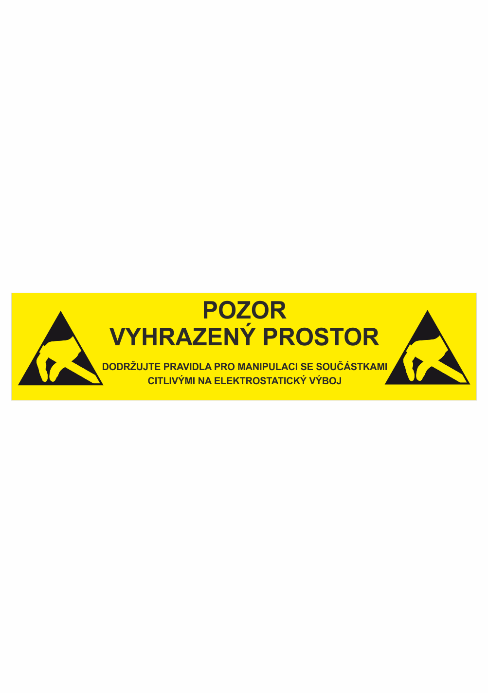 esd5002 Značení ESD - Elektrostatika: ESD - Pozor vyhrazený prostor (podlaha)