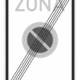 Dopravní značky plechové - Informativní: Konec zóny s dopravním omezením (IP25b)