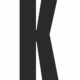Čísla a písmena - Písmeno na magnetické fólii: K