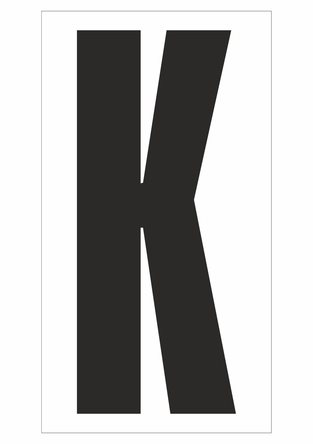 magp1011 Čísla a písmena - Písmeno na magnetické fólii: K