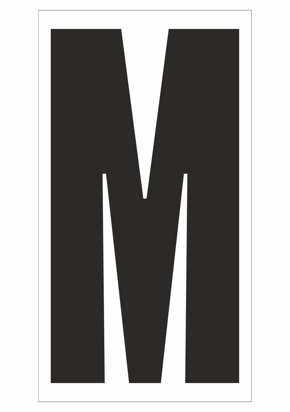 magp1013 Čísla a písmena - Písmeno na magnetické fólii: M