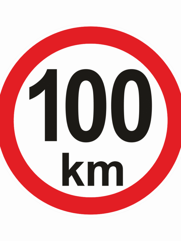 Nejvyšší povolená rychlost - 100 km