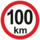Nejvyšší povolená rychlost - 100 km