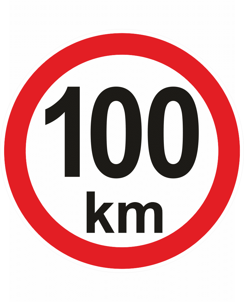 nejvyšší rychlost 100 Nejvyšší povolená rychlost - 100 km - Obrázek 1