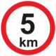Nejvyšší povolená rychlost - 5 km