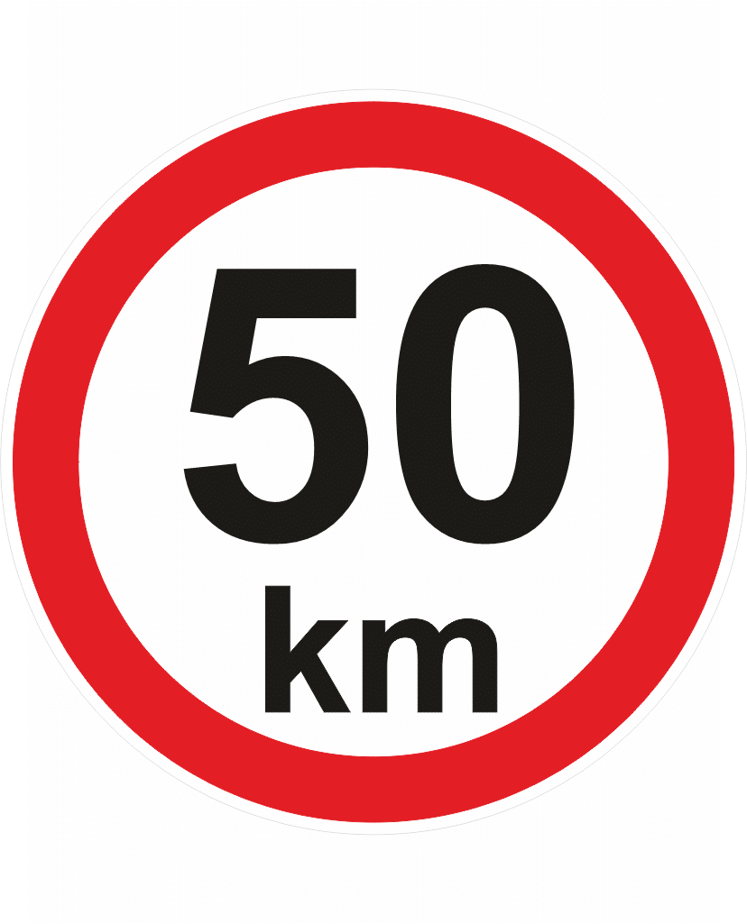 nejvyšší rychlost 50 Nejvyšší povolená rychlost - 50 km - Obrázek 1