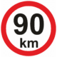 Nejvyšší povolená rychlost - 90 km