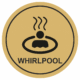 Značení budov, prostorů a vstupů - Označení místnosti (Piktogramy): Whirlpool (Zlatá, Kruh)