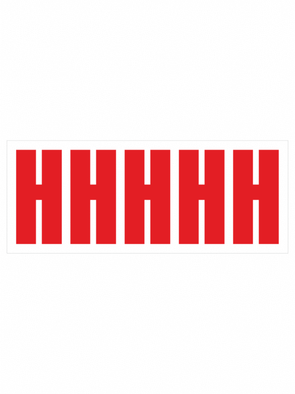 Samolepicí H červená