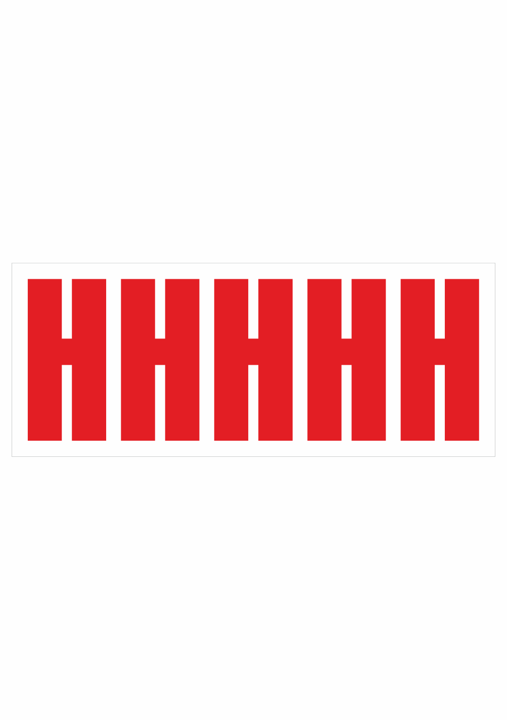 pis201hc Samolepicí H červená - Obrázek 1