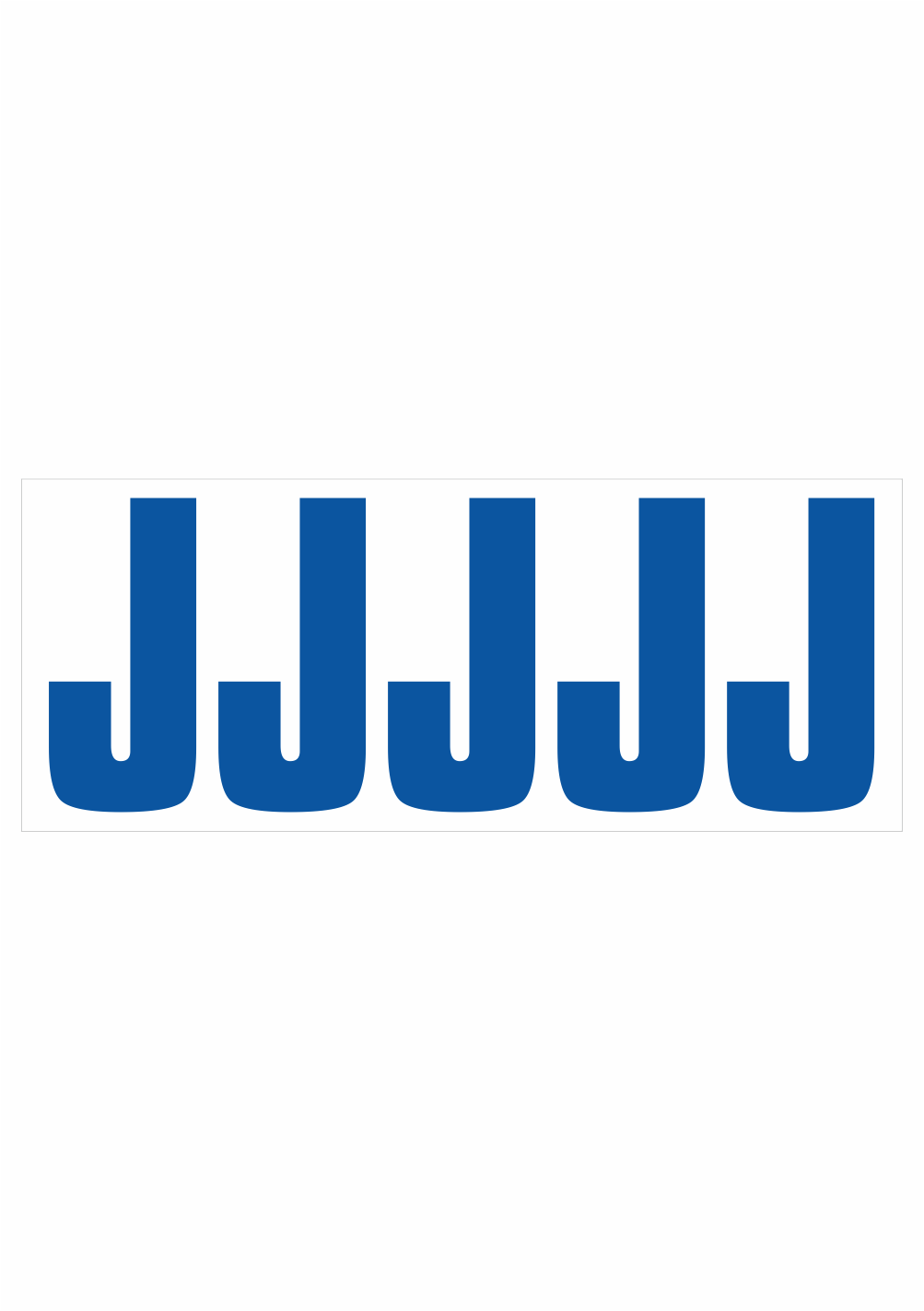 pis201jm Samolepicí J modrá - Obrázek 1