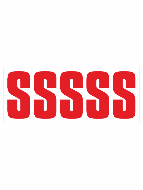 Samolepicí S červená