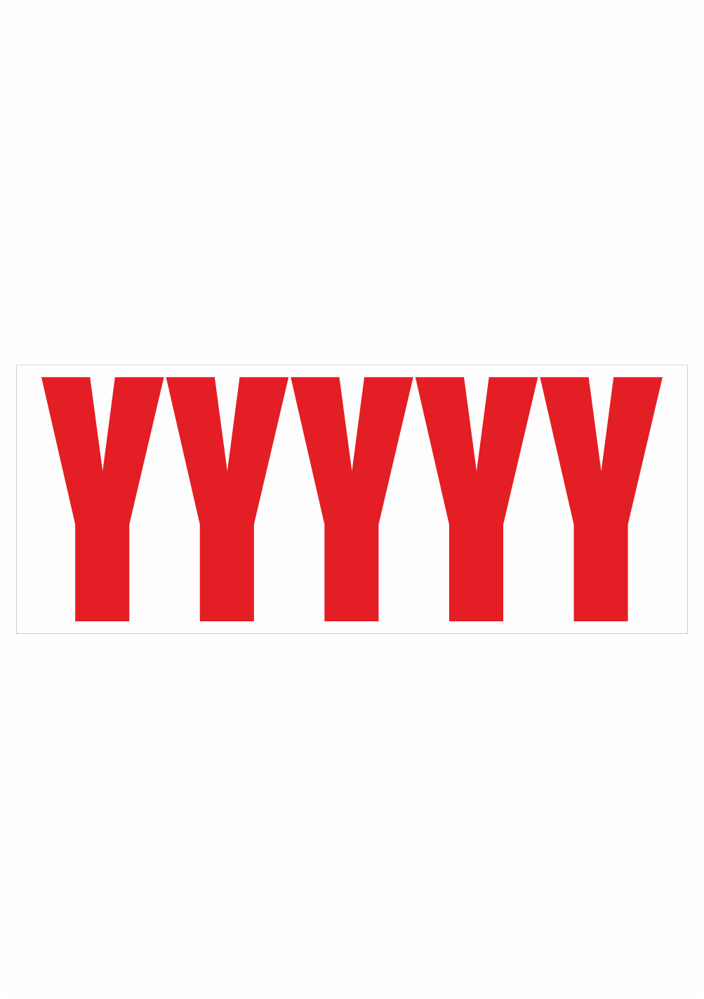 pis201yc Samolepicí Y červená - Obrázek 1