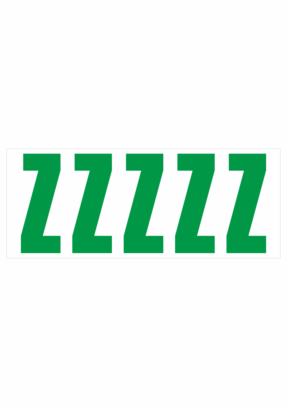 pis201zz Samolepicí Z zelená - Obrázek 1