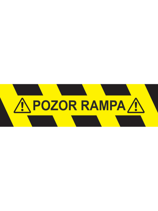 Podlahový nápis  POZOR RAMPA