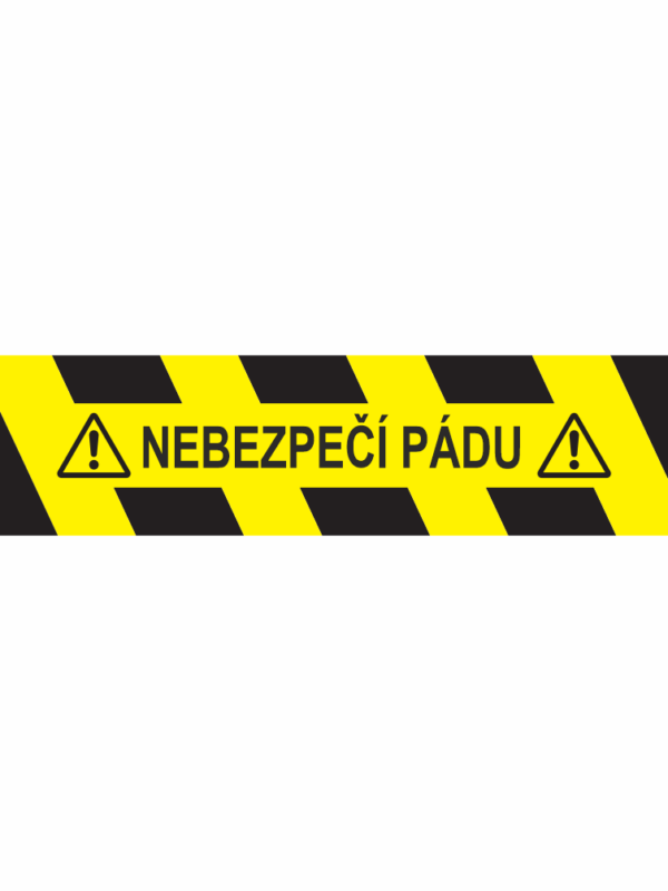 Podlahový nápis NEBEZPEČÍ PÁDU