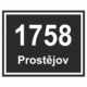 Značení budov - Značení ulic a domů: Číslo popisné (Prostějov, Černá)