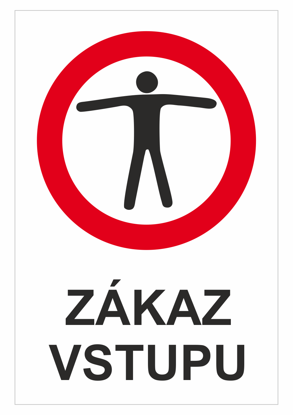 zim001 Značení budov - Označení zimních středisek a rezortů: "Zákaz vstupu"