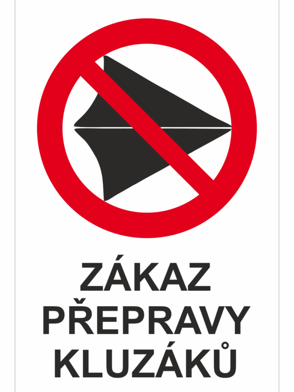Značení budov - Označení zimních středisek a rezortů: "Zákaz přepravy kluzáků"