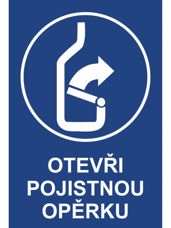 Značení budov - Označení zimních středisek a rezortů: "Otevři pojistnou opěrku"