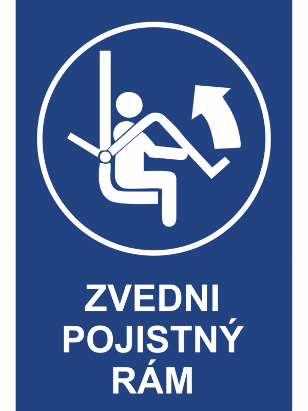 Značení budov - Označení zimních středisek a rezortů: "Zvedni pojistný rám"