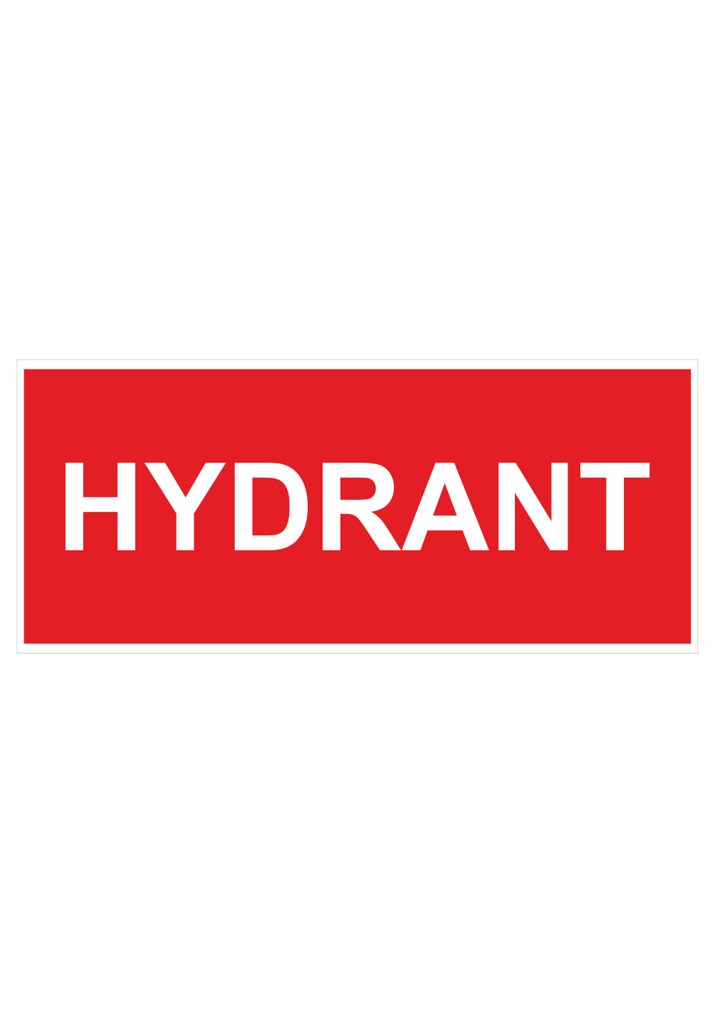190047 Bezpečnostné požiarne značky - Textová značka: Hydrant