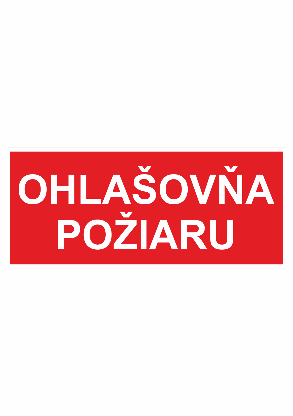 190048 Bezpečnostné požiarne značky - Textová značka: Ohlašovňa požiaru