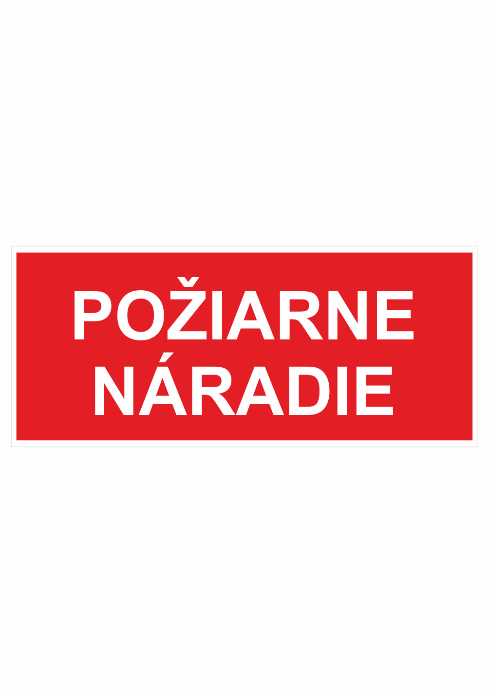 190150 Bezpečnostné požiarne značky - Textová značka: Požiarne náradie