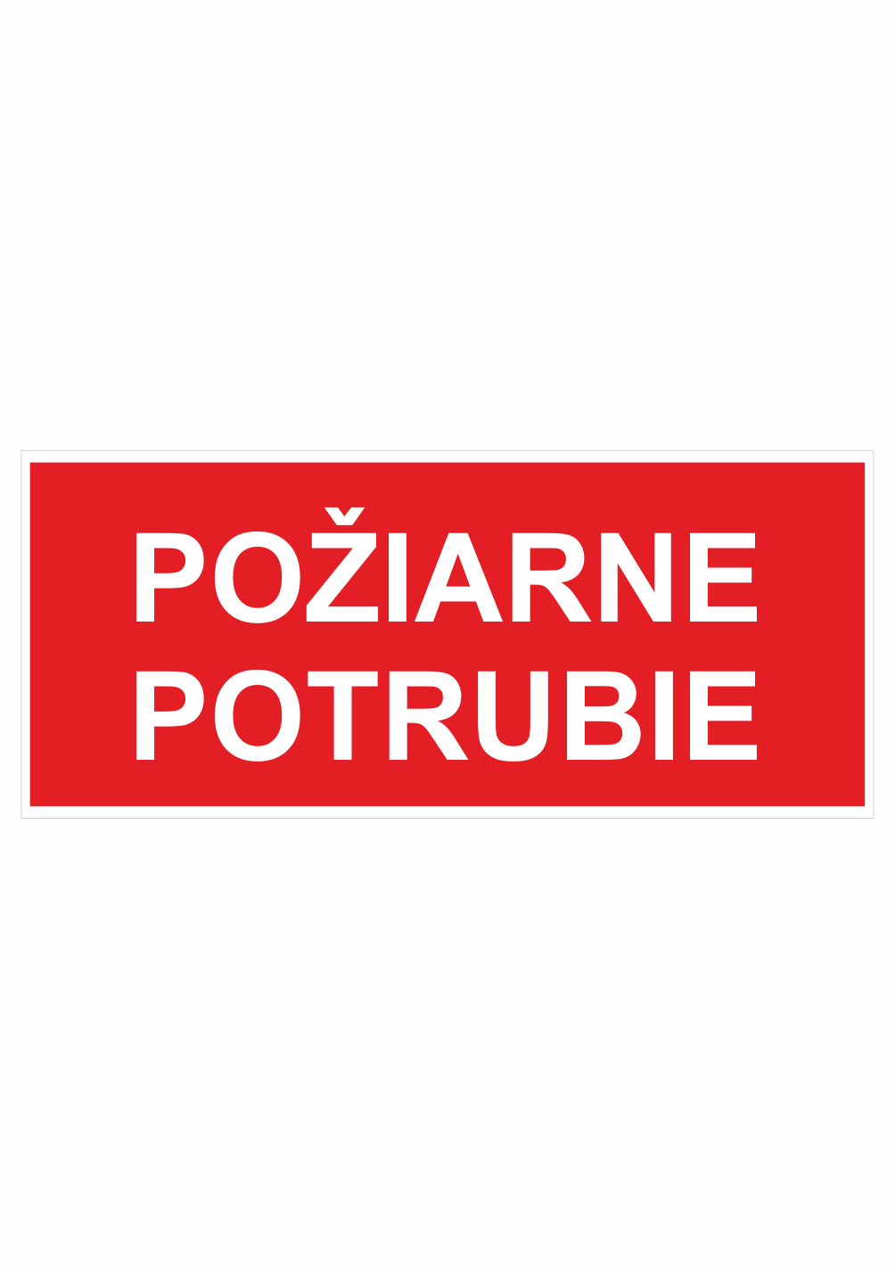 190151 Bezpečnostné požiarne značky - Textová značka: Požiarne potrubie