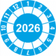 Kalibračné a kontrolné značenie - Koliesko na 1 rok: Koliesko modré 2026