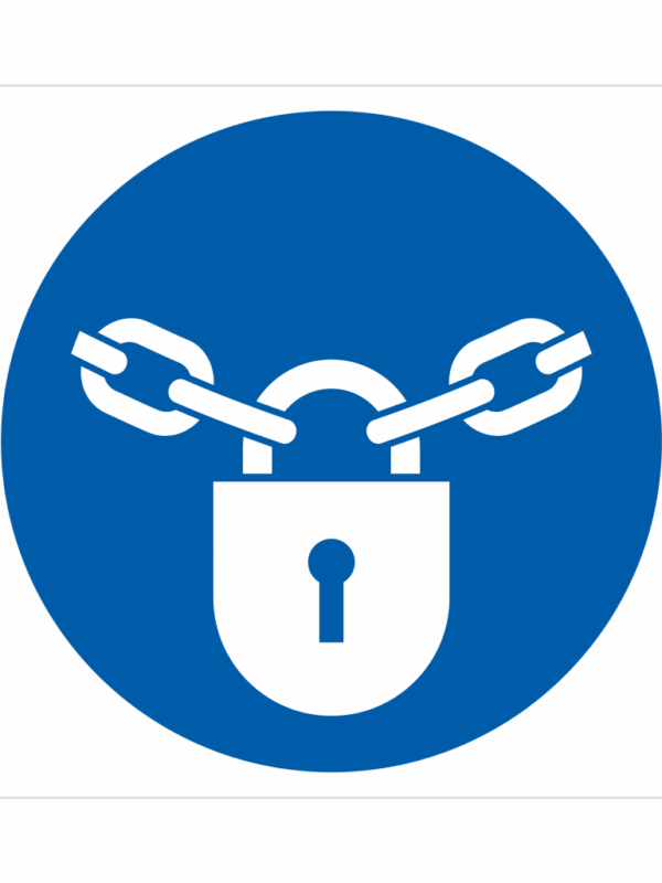 Príkazová bezpečnostná značka - Symbol bez textu: Uzamkni