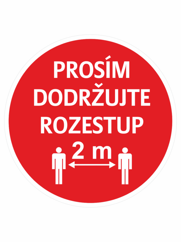 Prosím dodržujte rozestup - kruh č