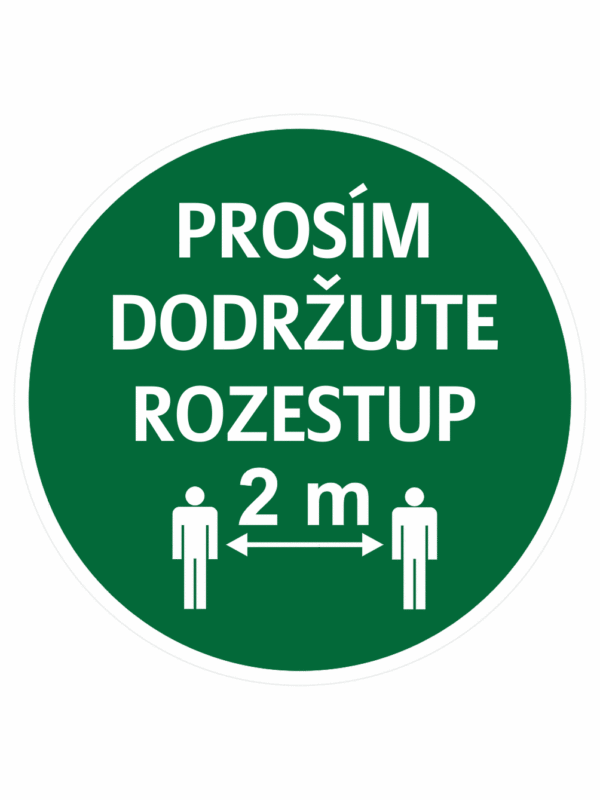Prosím dodržujte rozestup - kruh z