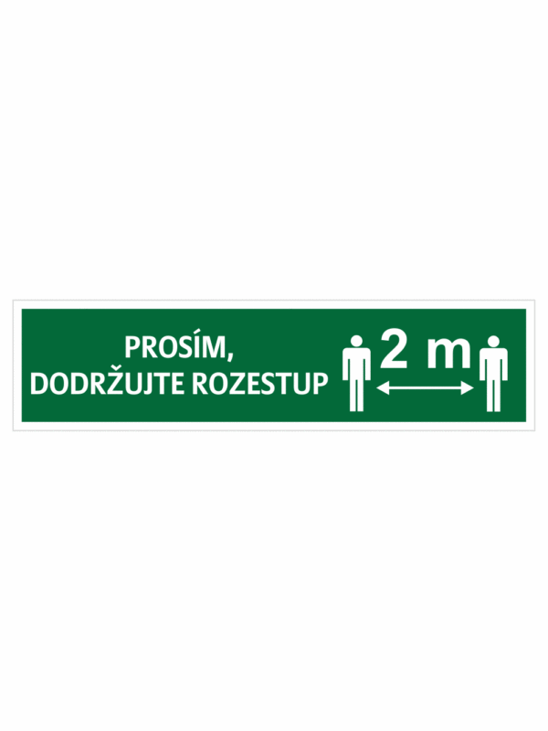 Prosím dodržujte rozestup 2m osoby z
