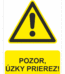 Bezpečnostné značky výstražné - Výstražná značka s textom: Pozor, úzký prierez!