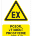 Bezpečnostné značky výstražné - Výstražná značka s textom: Pozor, výbušné prostredie - zóna 2!