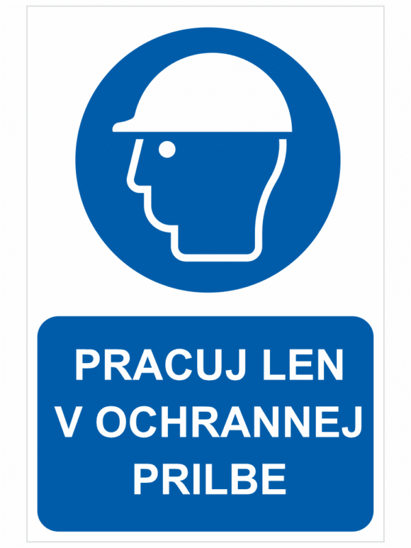 Pracuj v ochrannej prilbe! ISO 7010