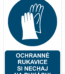 Bezpečnostné značky príkazové - Príkazová značka s textom: Ochranné rukavice si nechaj na rukách!