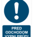 Bezpečnostné značky príkazové - Príkazová značka s textom: Pred odchodom vypni prúd!