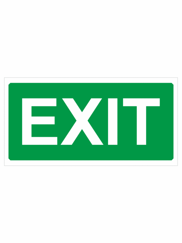 Bezpečnostné zachranné značky - Únikové značenie: Text EXIT