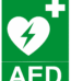 Bezpečnostné značky záchranné - text + symbol: AED