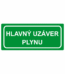 Bezpečnostné zachranné značky - Textové tabuľky: Hlavný uzáver plynu